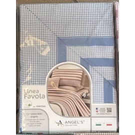 *Completo Lenzuola 100% Cotone Letto SINGOLO ANGEL'S COLLECTION LINEA FAVOLA